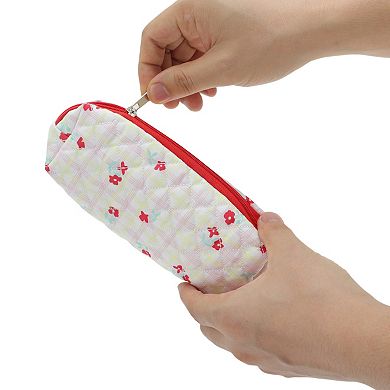 Grid Print Pen Pouch for Office Organizer 1 Pc
