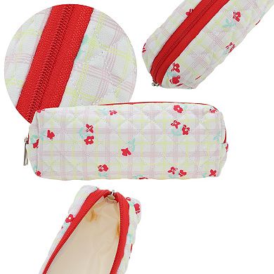 Grid Print Pen Pouch for Office Organizer 1 Pc