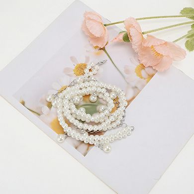 Pearl Braiding Adjustable Waist Cord White 1 Pc