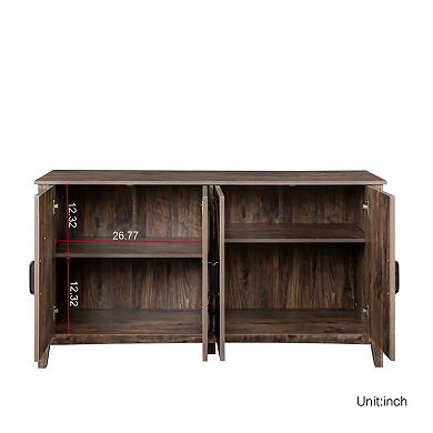 Trikiousd Modern Practical TV Stand, Artistic Design Media Console for Living Room & Bedroom