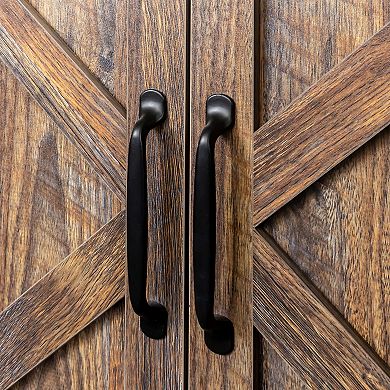 Trikiousd Modern Practical TV Stand, Artistic Design Media Console for Living Room & Bedroom