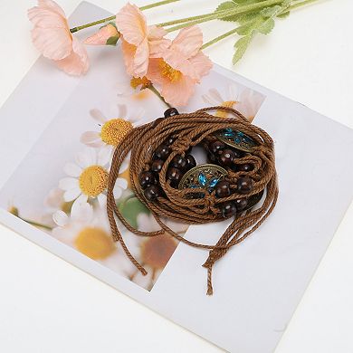 Hand-woven Handmade Cord Belt Brown Blue 1 Pc