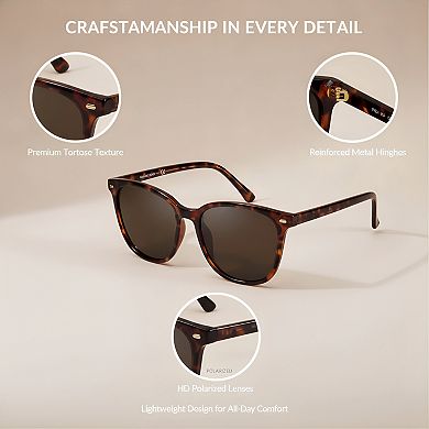 2 Pack Women's Polarized Sunglasses UV400 Protection Big Frame Fashion Shades