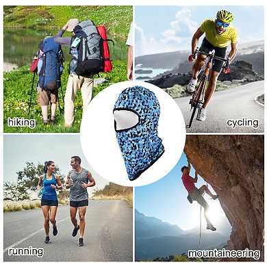 Ice Silk Geometric Balaclava Face Mask for Outdoor Sports 1 Pc