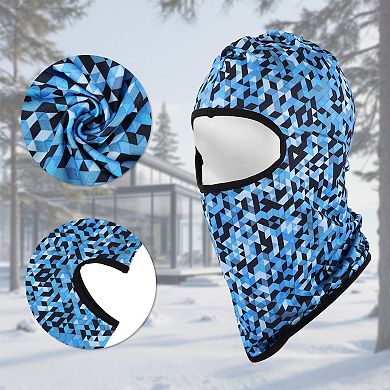 Ice Silk Geometric Balaclava Face Mask for Outdoor Sports 1 Pc