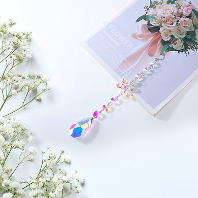 Sun Catcher for Garden Decor for Indoor Hanging 1 Pc Web Shape Silver Tone Clear