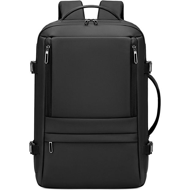 35L Suitcase Backpack Luggage Business Weekender Bag - Expandable Travel Carry On Black-35L 18''12.6''8''