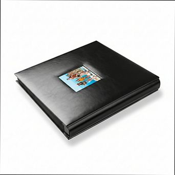 4x6 Leather Photo Album 1000 Pockets with Index Tabs for Horizontal Vertical Photos Black Pages