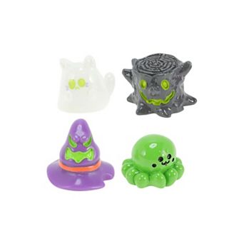 Realistic Figurines, Adorable Mini Figure, Great Cake Decor, White, Black, Green, Purple, 4 pc