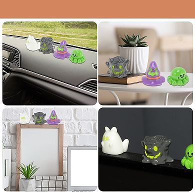 Realistic Figurines, Adorable Mini Figure, Great Cake Decor, White, Black, Green, Purple, 4 Pcs