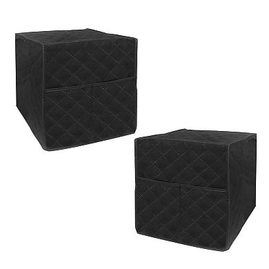 Dustproof Coffee Maker Dust Cover 13.39"x12.99"x14.17" Black 1 Pc