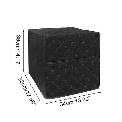 Dustproof Coffee Maker Dust Cover 13.39"x12.99"x14.17" Black 1 Pc