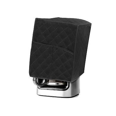 Dustproof Coffee Maker Dust Cover 13.39"x12.99"x14.17" Black 1 Pc