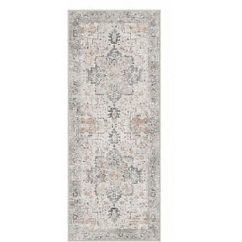 Runner Rug Non Slip Machine Washable Vintage Hallway Runner Rug, Low Pile Lightweight Rugs