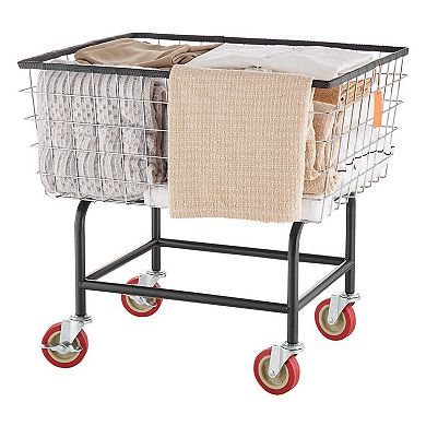 Heavy-Duty Wheeled Laundry Cart for Large Loads, Groceries, or Household Storage