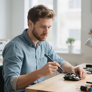 Electric Precision Screwdriver Kit with 48 Bits and LED Lights
