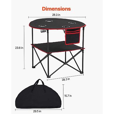 Lightweight Foldable Table for Camping, Fishing, Tailgating, and Outdoor Use
