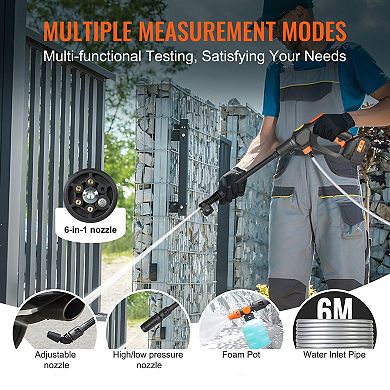 Handheld Cordless Power Washer 652 PSI 1.1 GPM with 6-in-1 Nozzle