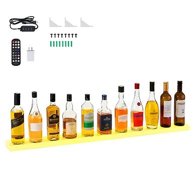 Wall Mount or Countertop Wine Rack with LED Lights for 12 Bottles