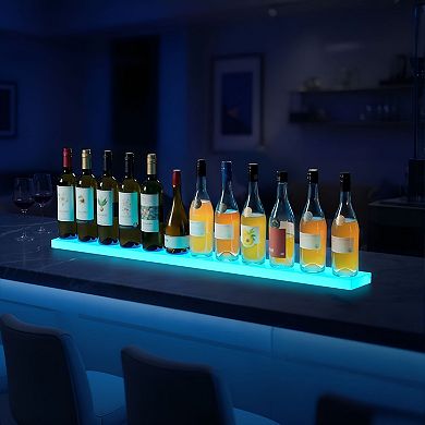 Wall Mount or Countertop Wine Rack with LED Lights for 12 Bottles
