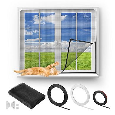 Magnetic Window Screen for Custom or Irregular Windows