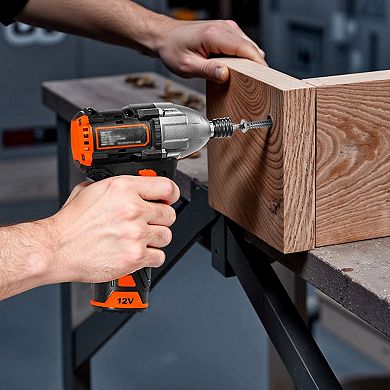 Brushless Cordless Impact Driver with LED Light and Multiple Bit Kit