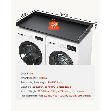 Laundry Countertop with Hooks Anti-Slip Pads Easy Assembly