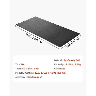 High-Density Workout Mat for Compact Cardio Machines and Home Gym Equipment