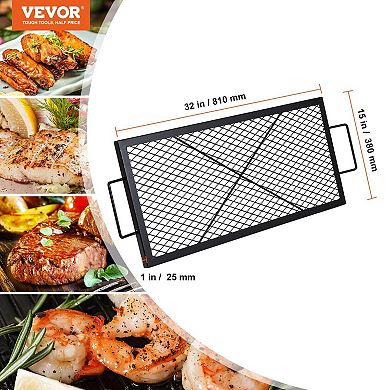 Portable Fire Pit Grill Grate with Handle for Camping and Backyard Use