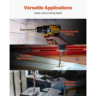 High-Speed Steel Cobalt Drill Bits with Quick-Cut Point and Storage Case
