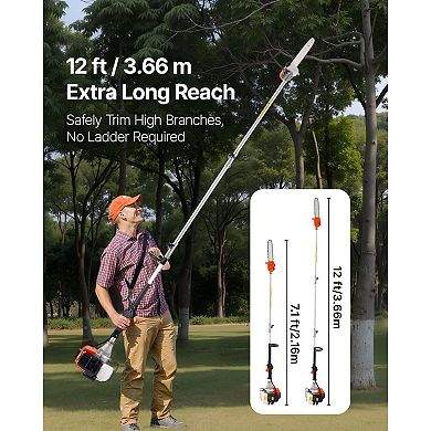 Gas-Powered Pole Saw 43cc 2-Stroke