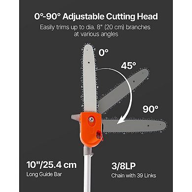 Gas-Powered Pole Saw 43cc 2-Stroke