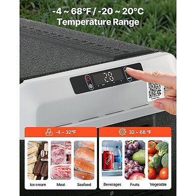42.3QT Portable Car Refrigerator Freezer Rapid Cooling Dual-Power