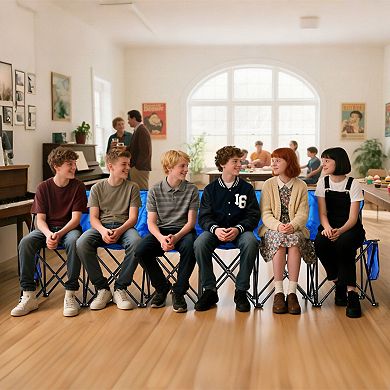 Folding Sports Bench with Backrest and Side Pockets for Outdoor or Indoor Use