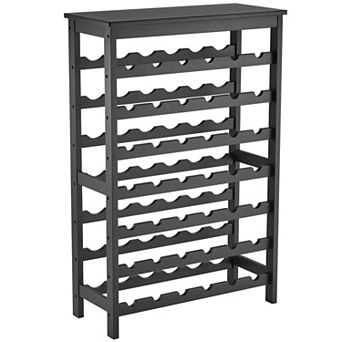 Freestanding Wine Rack Holds 42 Bottles for Kitchen or Dining Room