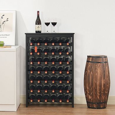 Freestanding Wine Rack Holds 42 Bottles for Kitchen or Dining Room