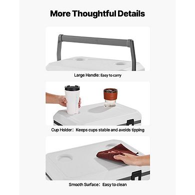 Lightweight 38 Quart Ice Cooler with Top Handle for Travel and Outdoor Use