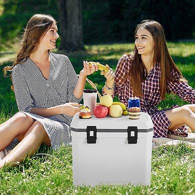 Lightweight 38 Quart Ice Cooler with Top Handle for Travel and Outdoor Use