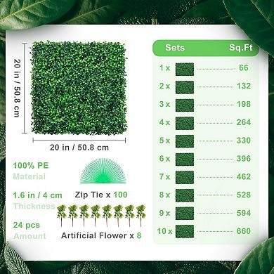 24 Pack Wall Panels with Zip-Tie Installation for DIY Décor