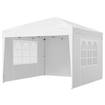 Pop-Up Canopy Tent with Sidewalls, Adjustable Height