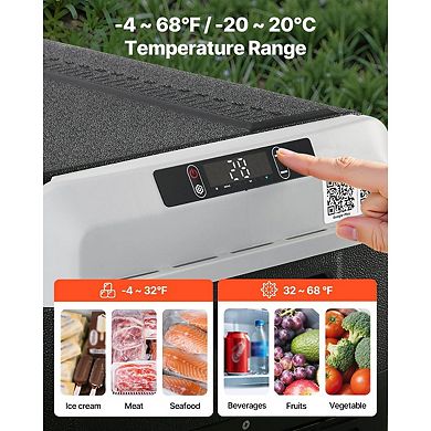 63.4QT Portable Car Refrigerator Freezer, Rapid Cooling, Dual-Power