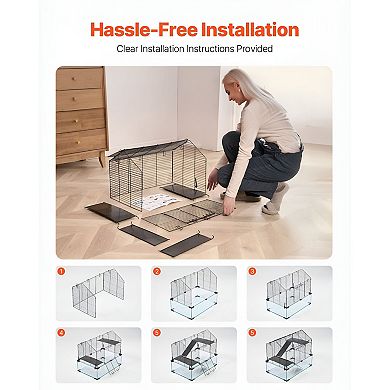 Modern Hamster Cage with Ventilation and Clear Panels