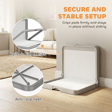 PawHut Pee Pad Holder, Foldable Dog Indoor Potty Tray, 34inch x 24.5inch