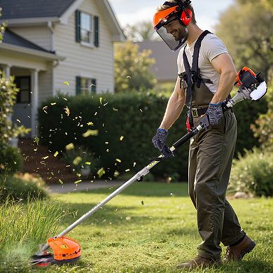26CC Gas-Powered Multi-Function Yard Tool for Hedges, Grass, Brush, and Branches