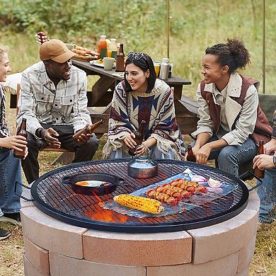 Portable Fire Pit Cooking Grate, Square Campfire Grill
