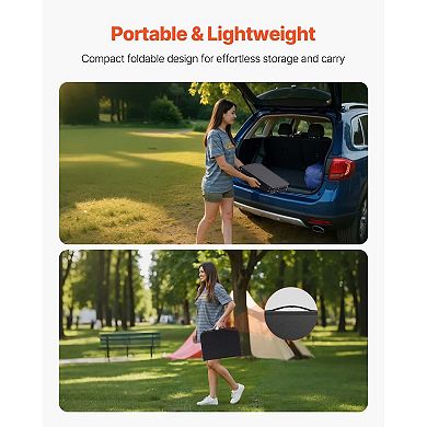 Adjustable Folding Camping Table for Picnic, Beach, Tailgates, and Indoor Use