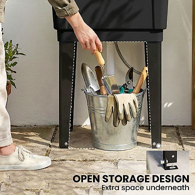 Outsunny Portable Camping Sink, Handwashing Station Basin,