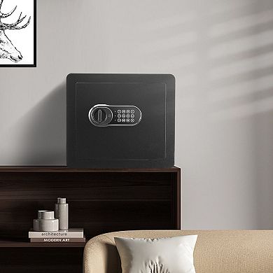 Digital Safe with Keypad, Backup Key, and Dual Alarm