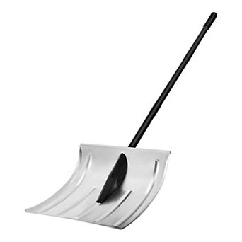 Aluminum Snow Shovel with Widened Blade and PVC Grip for Driveways and Outdoor Use