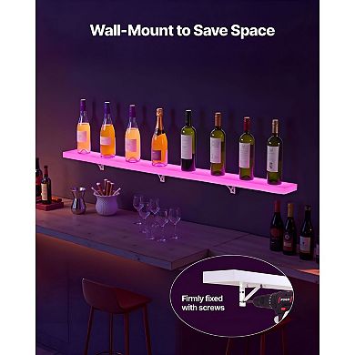 15-Bottle One-Tier Wine Rack for Home Bar with Remote and App Control